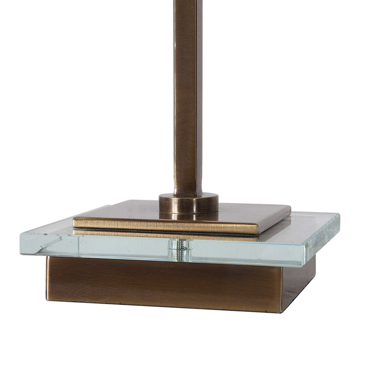 American Home Furniture Uttermost Volante Antique Brass Table Lamp