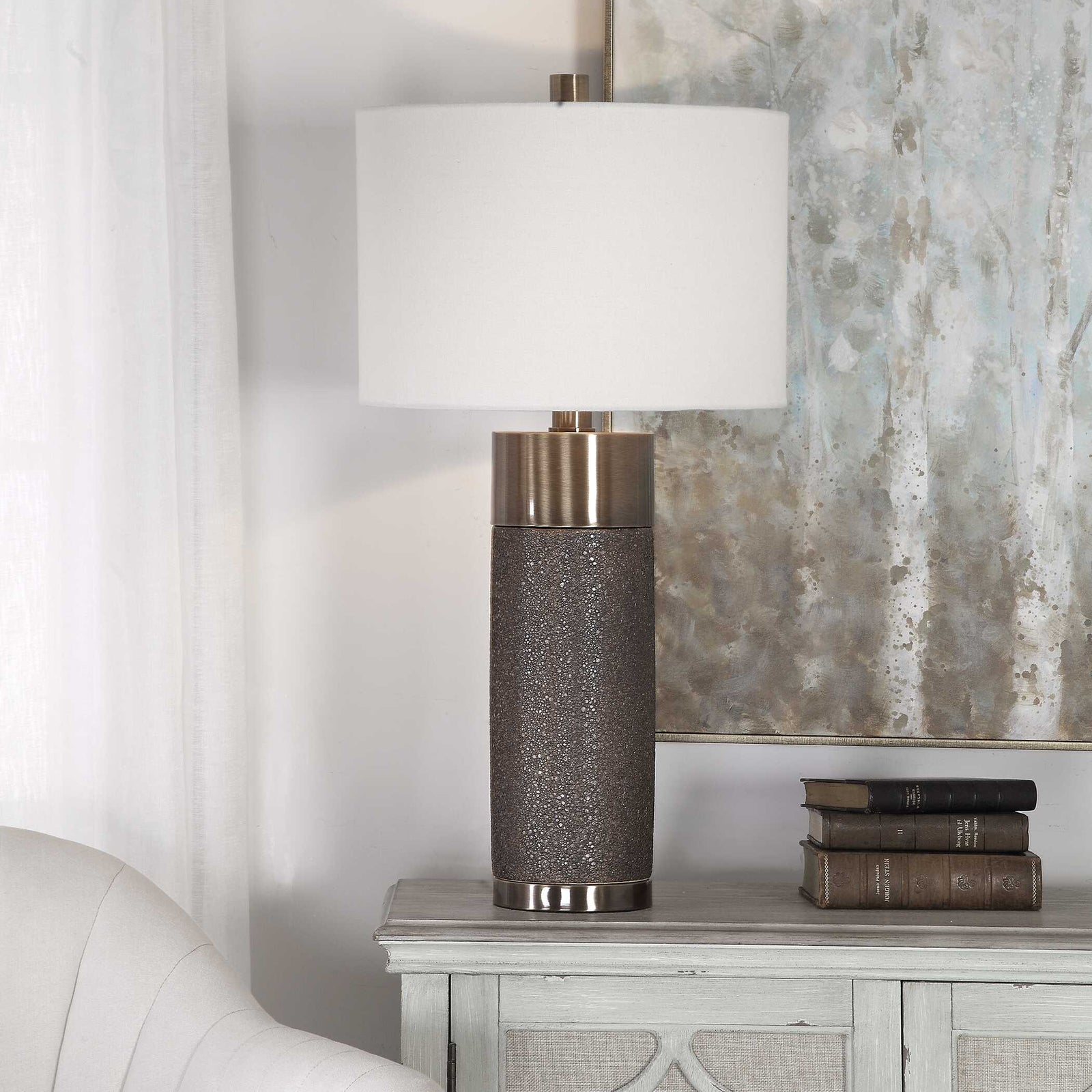 American Home Furniture Uttermost Brannock Bronze Table Lamp