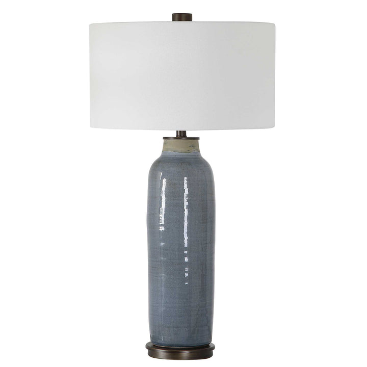 American Home Furniture Uttermost Vicente Slate Blue Table Lamp