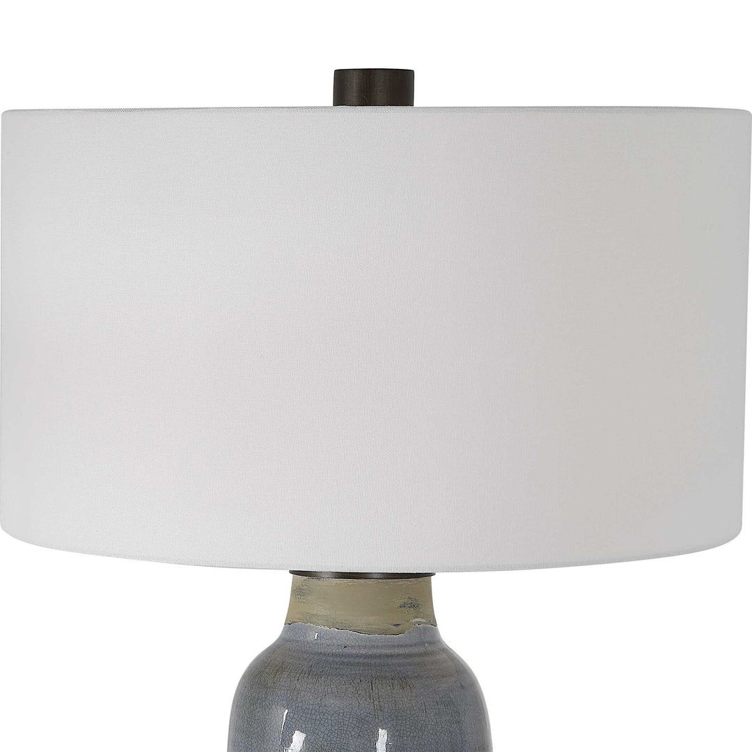 American Home Furniture Uttermost Vicente Slate Blue Table Lamp
