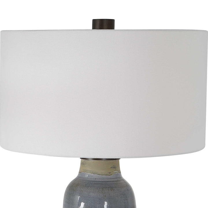 American Home Furniture Uttermost Vicente Slate Blue Table Lamp