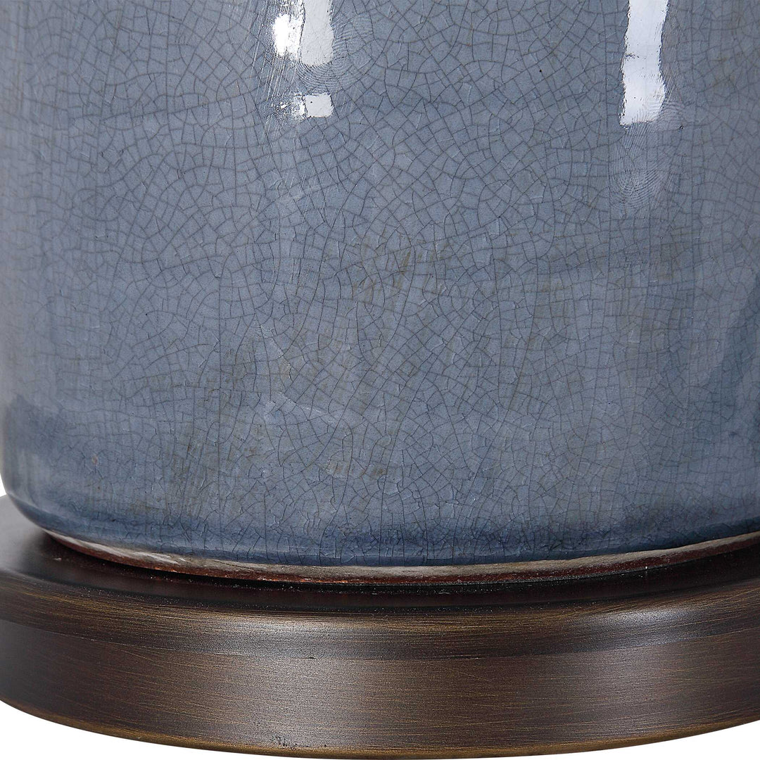 American Home Furniture Uttermost Vicente Slate Blue Table Lamp