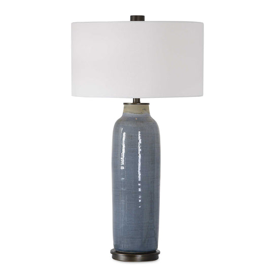 American Home Furniture Uttermost Vicente Slate Blue Table Lamp