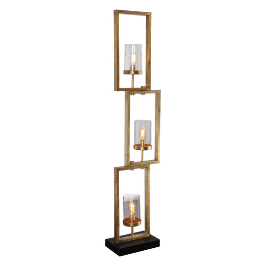 American Home Furniture Uttermost Cielo Staggered Rectangles Floor Lamp