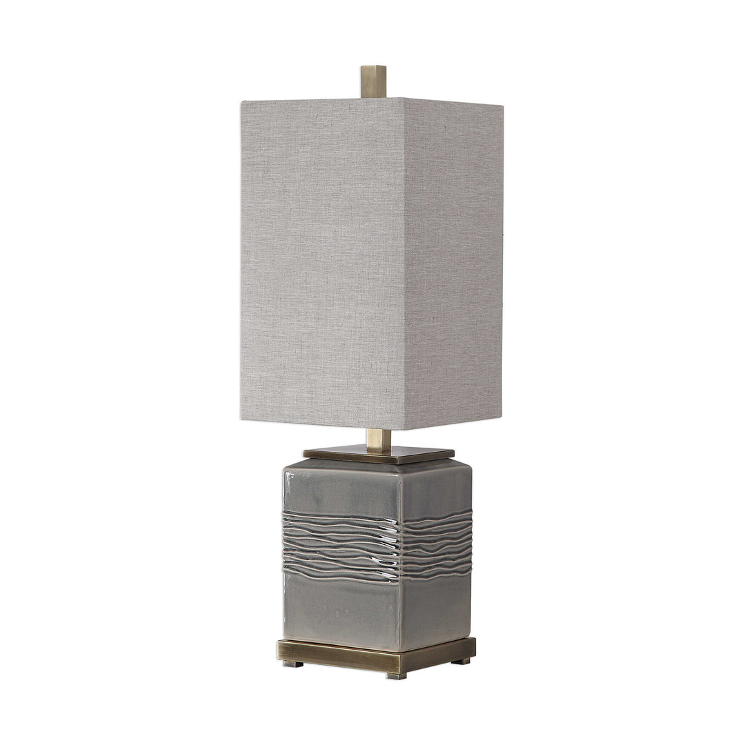 American Home Furniture Uttermost Covey Gray Glaze Buffet Lamp