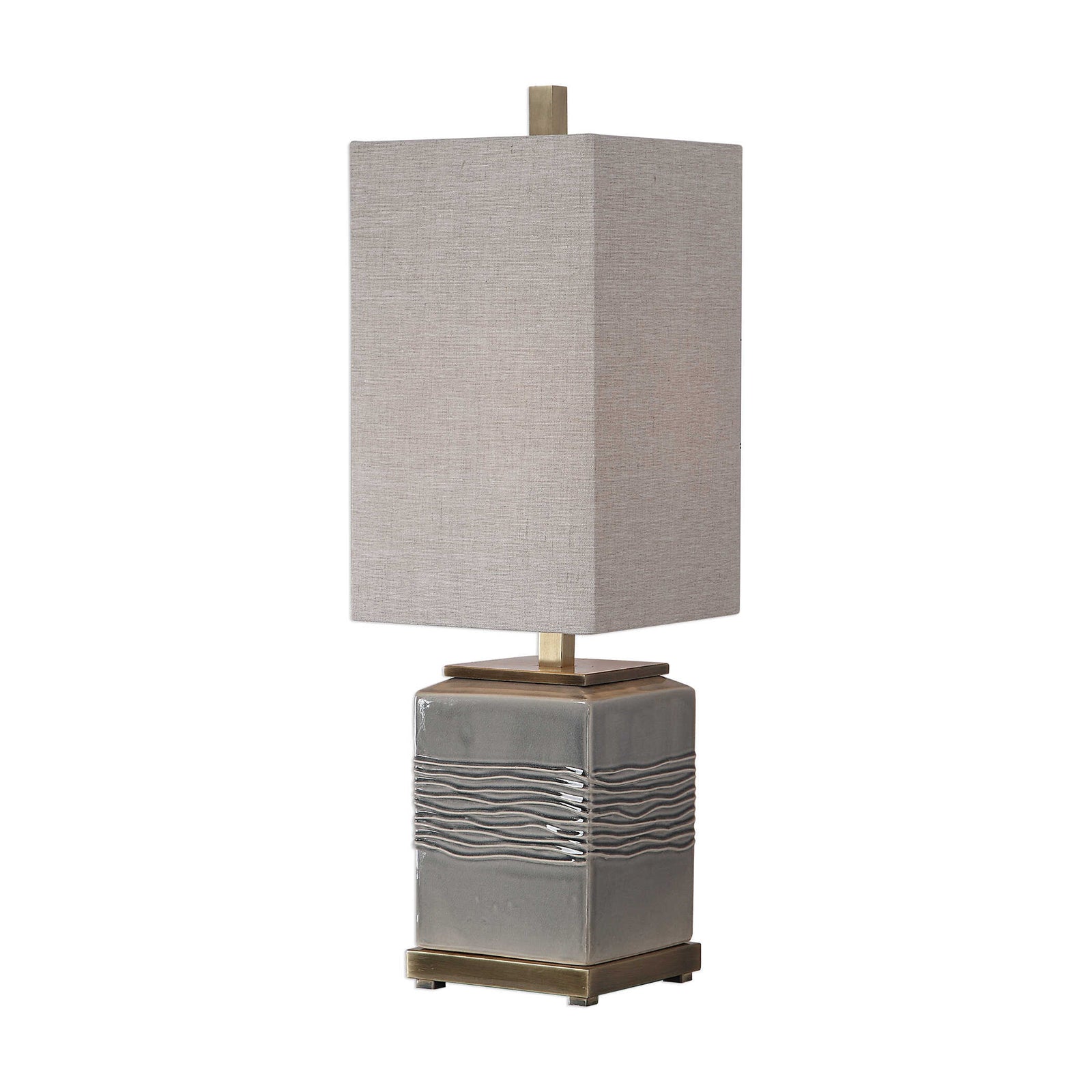 American Home Furniture Uttermost Covey Gray Glaze Buffet Lamp