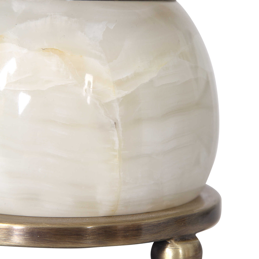 American Home Furniture Uttermost Natania Plated Brass Buffet Lamp