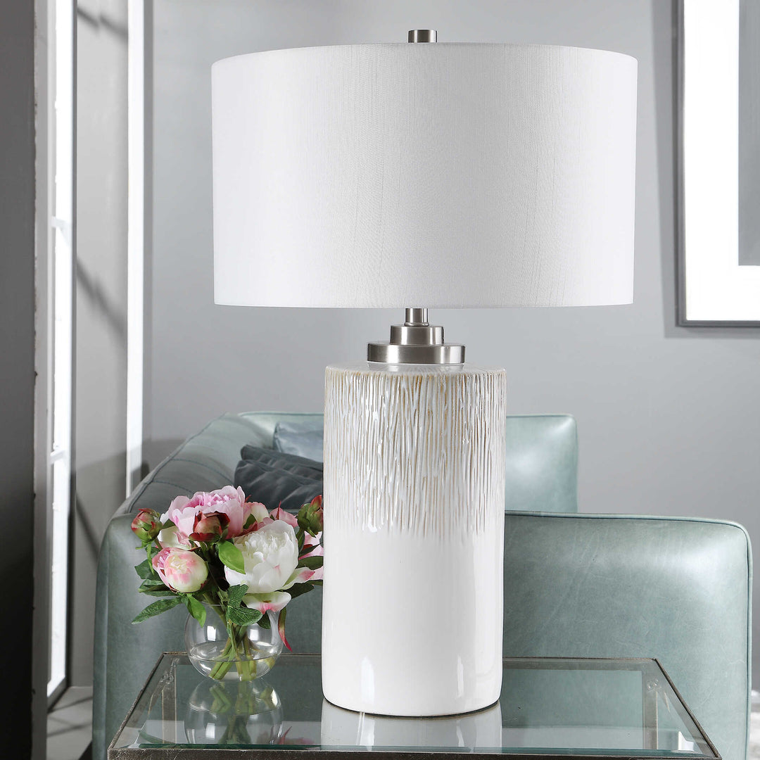 American Home Furniture Uttermost Georgios Cylinder Table Lamp