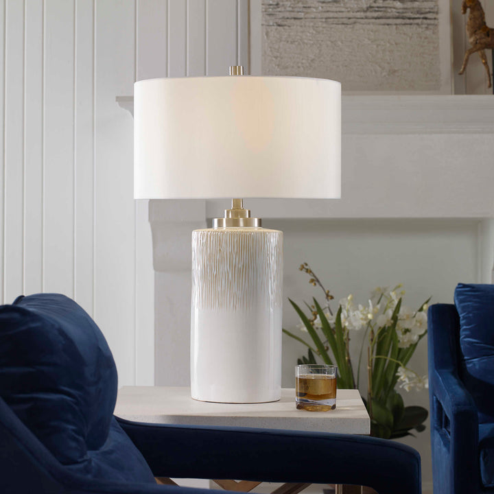 American Home Furniture Uttermost Georgios Cylinder Table Lamp