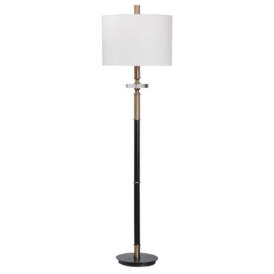 American Home Furniture Uttermost Maud Aged Black Floor Lamp