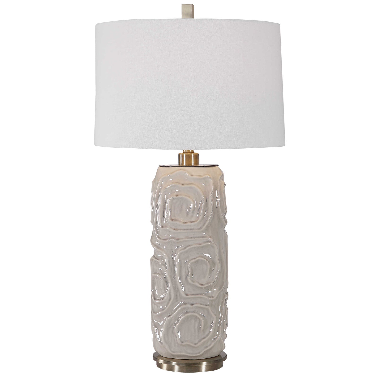 American Home Furniture Uttermost Zade Warm Gray Table Lamp