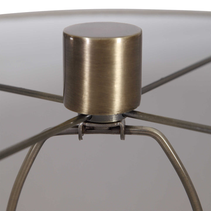 American Home Furniture Uttermost Taria Brushed Brass Table Lamp
