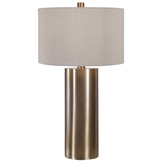 American Home Furniture Uttermost Taria Brushed Brass Table Lamp