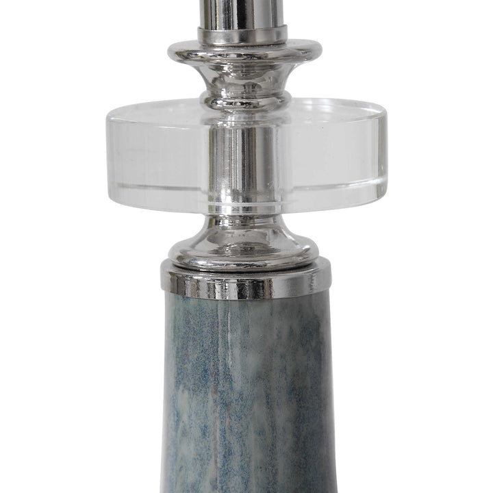 American Home Furniture Uttermost Piers Mottled Blue Buffet Lamp