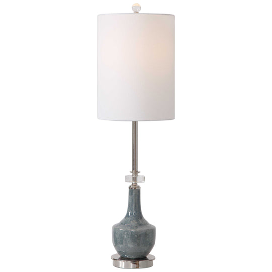 American Home Furniture Uttermost Piers Mottled Blue Buffet Lamp