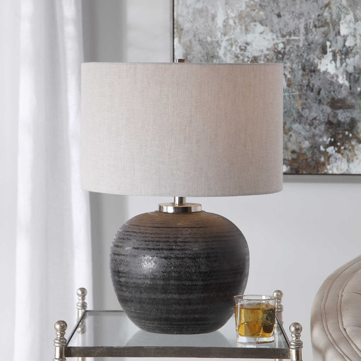 American Home Furniture Uttermost Mikkel Charcoal Table Lamp