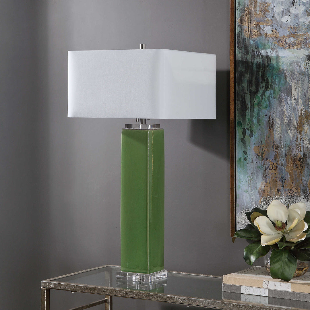 American Home Furniture Uttermost Aneeza Tropical Green Table Lamp