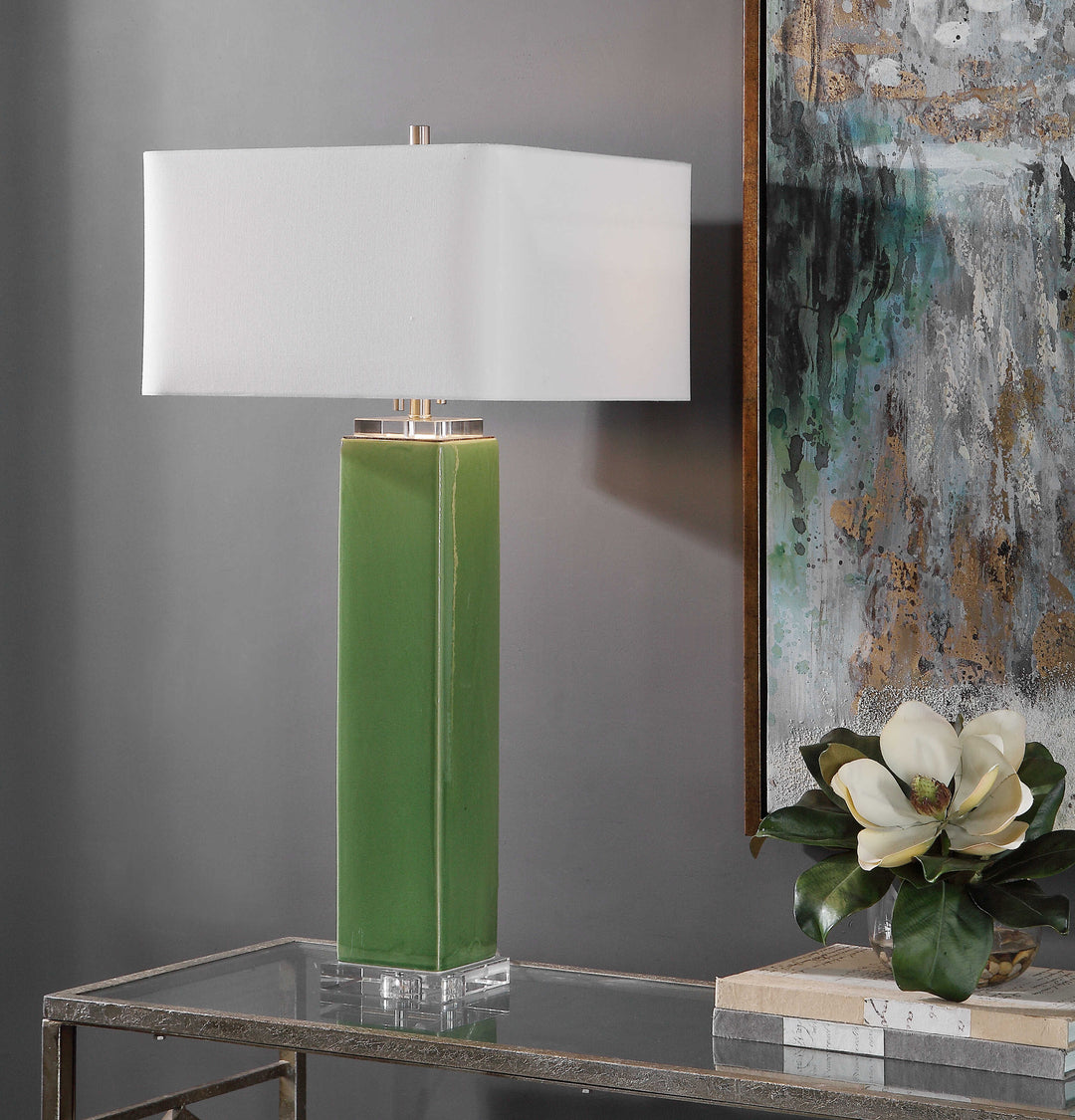 American Home Furniture Uttermost Aneeza Tropical Green Table Lamp