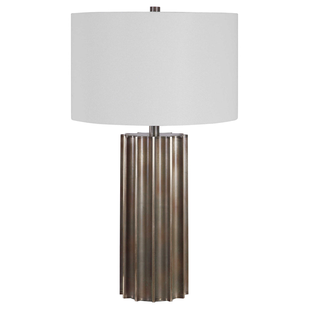 American Home Furniture Uttermost Khalio Gun Metal Table Lamp