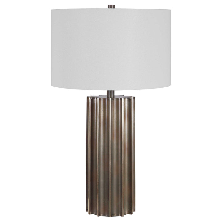 American Home Furniture Uttermost Khalio Gun Metal Table Lamp