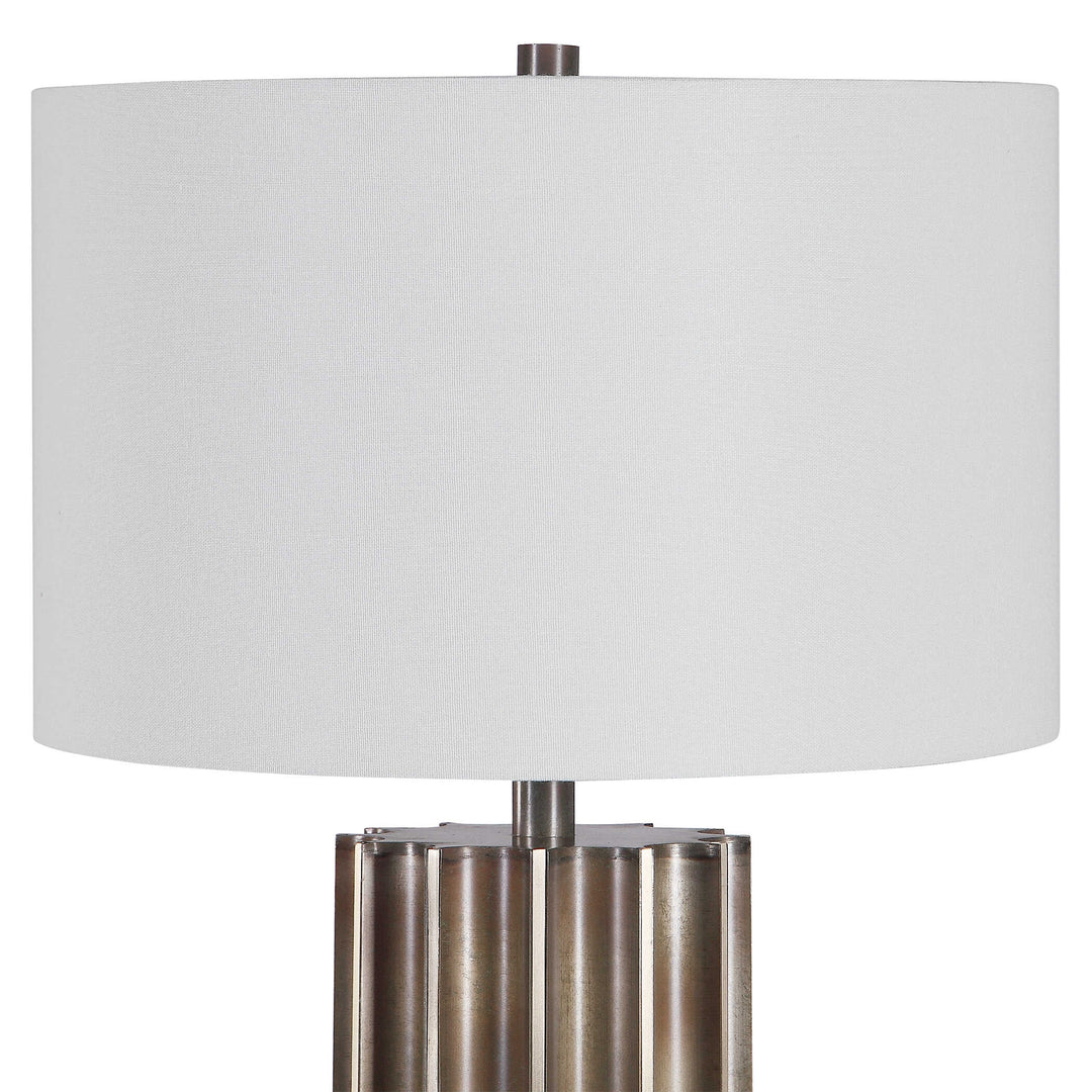 American Home Furniture Uttermost Khalio Gun Metal Table Lamp
