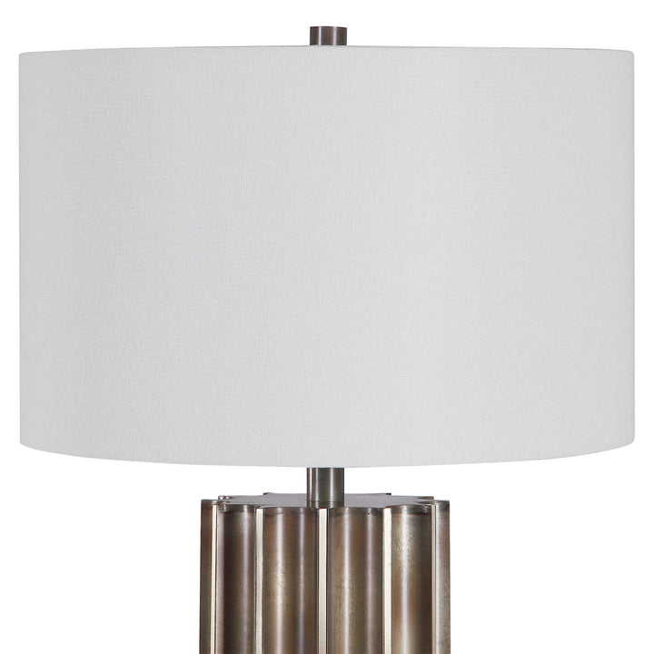 American Home Furniture Uttermost Khalio Gun Metal Table Lamp