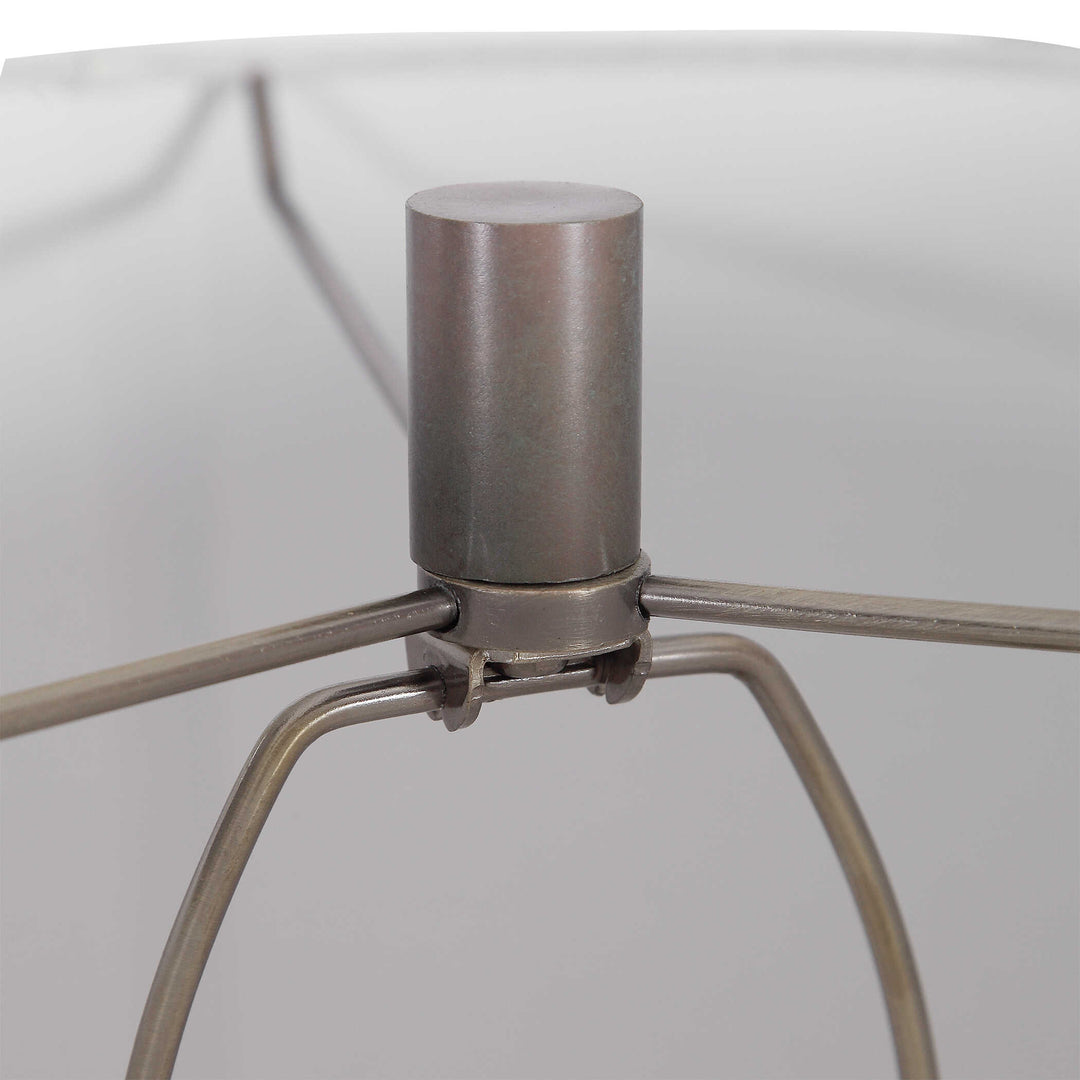 American Home Furniture Uttermost Khalio Gun Metal Table Lamp