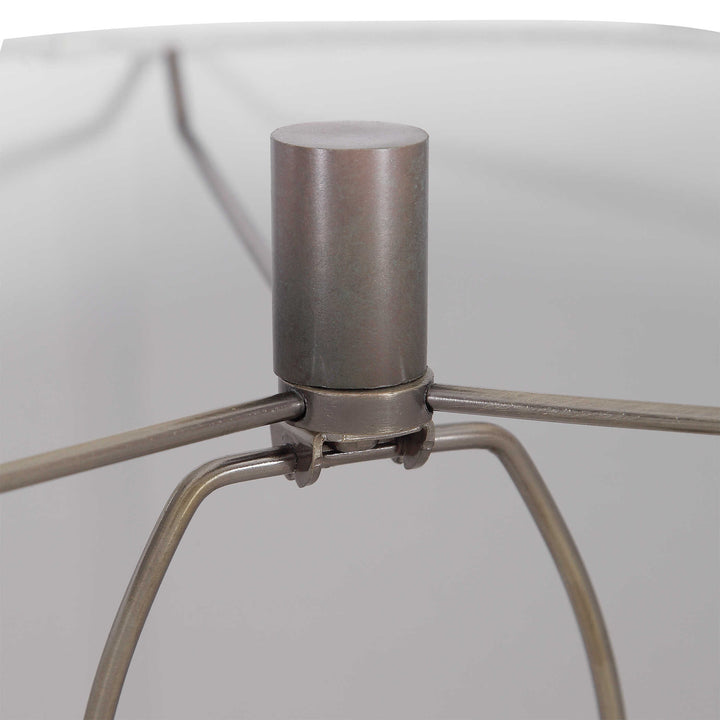 American Home Furniture Uttermost Khalio Gun Metal Table Lamp