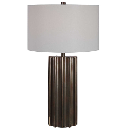 American Home Furniture Uttermost Khalio Gun Metal Table Lamp