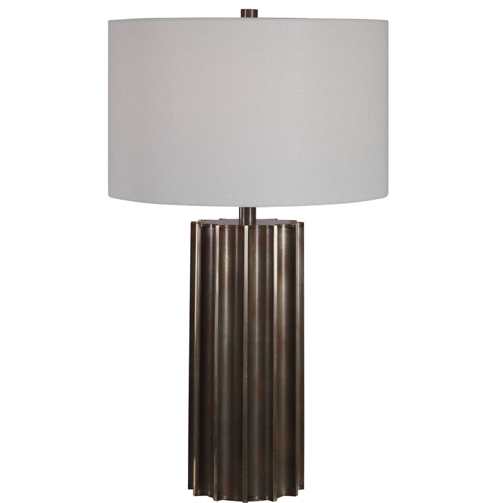 American Home Furniture Uttermost Khalio Gun Metal Table Lamp