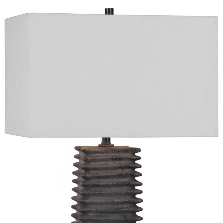 American Home Furniture Uttermost Sanderson Metallic Charcoal Table Lamp