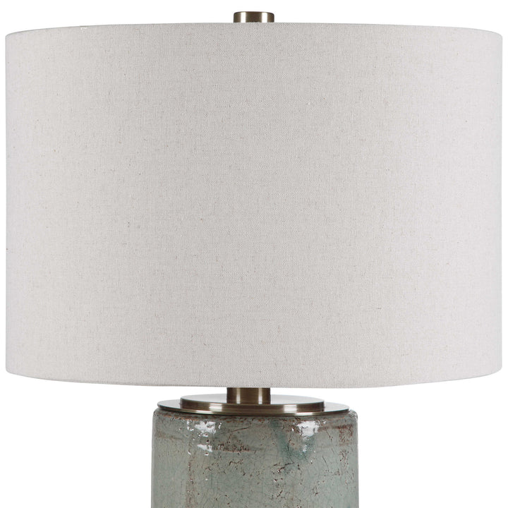 American Home Furniture Uttermost Callais Crackled Aqua Table Lamp