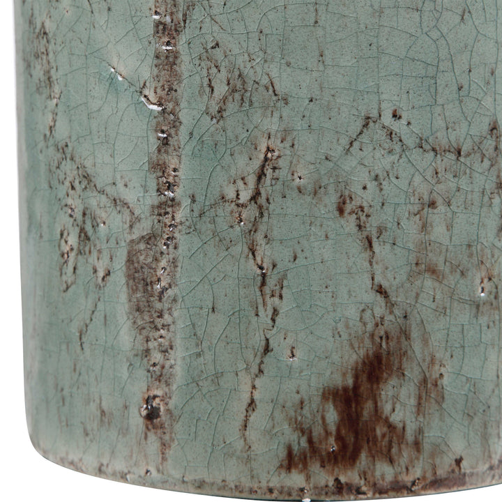 American Home Furniture Uttermost Callais Crackled Aqua Table Lamp