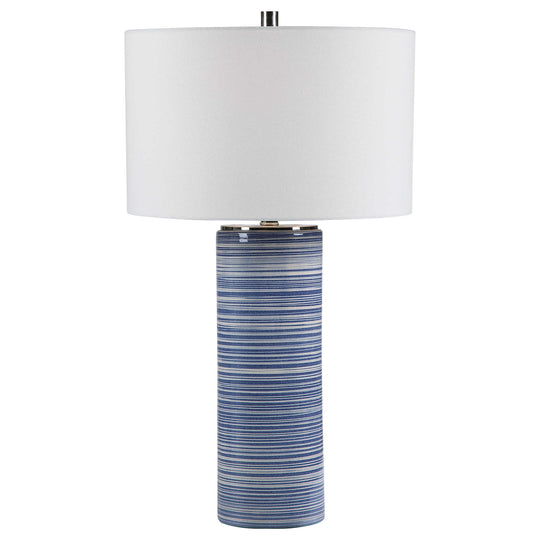 American Home Furniture Uttermost Montauk Striped Table Lamp