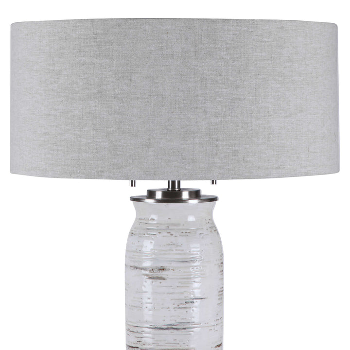 American Home Furniture Uttermost Lenta White Table Lamp