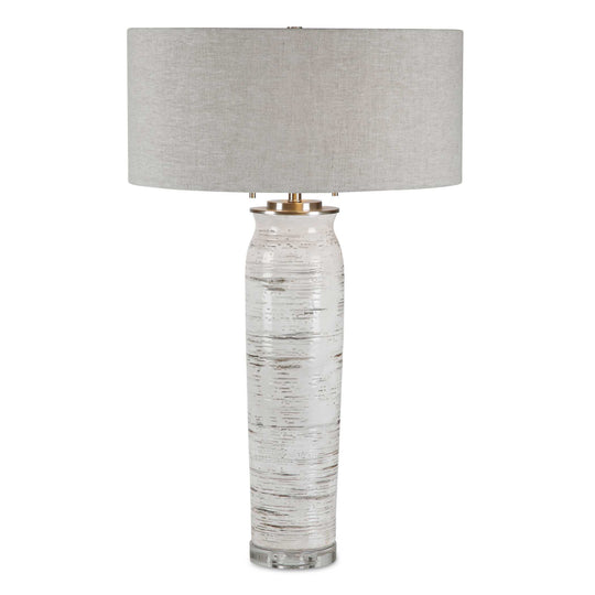 American Home Furniture Uttermost Lenta White Table Lamp