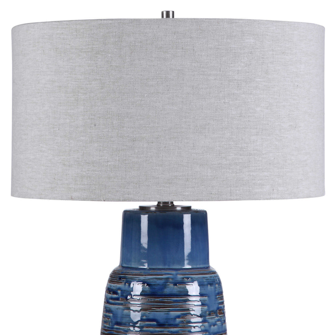American Home Furniture Uttermost Magellan Blue Table Lamp