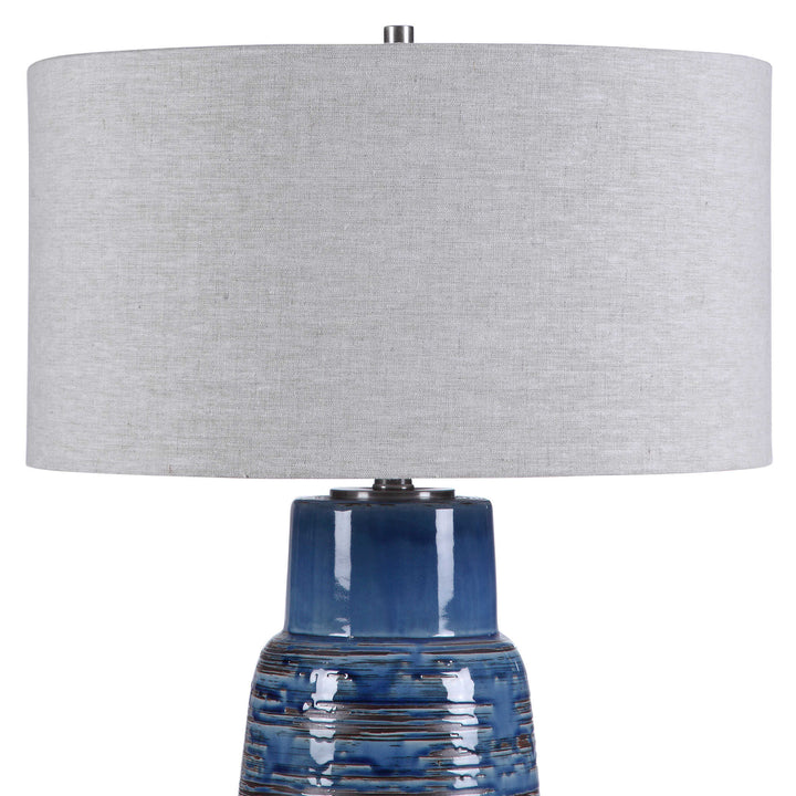 American Home Furniture Uttermost Magellan Blue Table Lamp