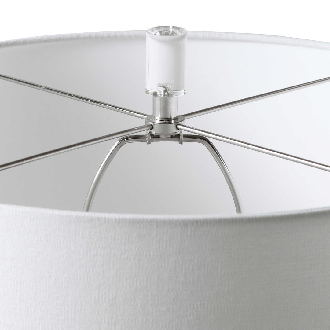 American Home Furniture Uttermost Caelina Textured White Table Lamp