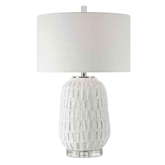 American Home Furniture Uttermost Caelina Textured White Table Lamp