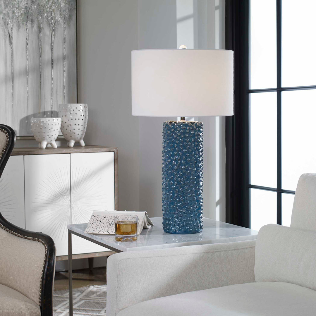 American Home Furniture Uttermost Ciji Blue Table Lamp