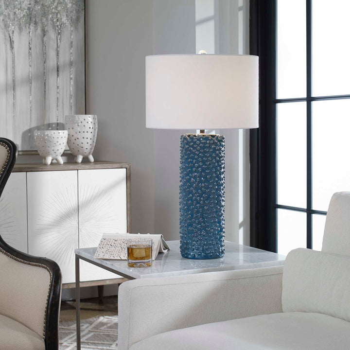 American Home Furniture Uttermost Ciji Blue Table Lamp