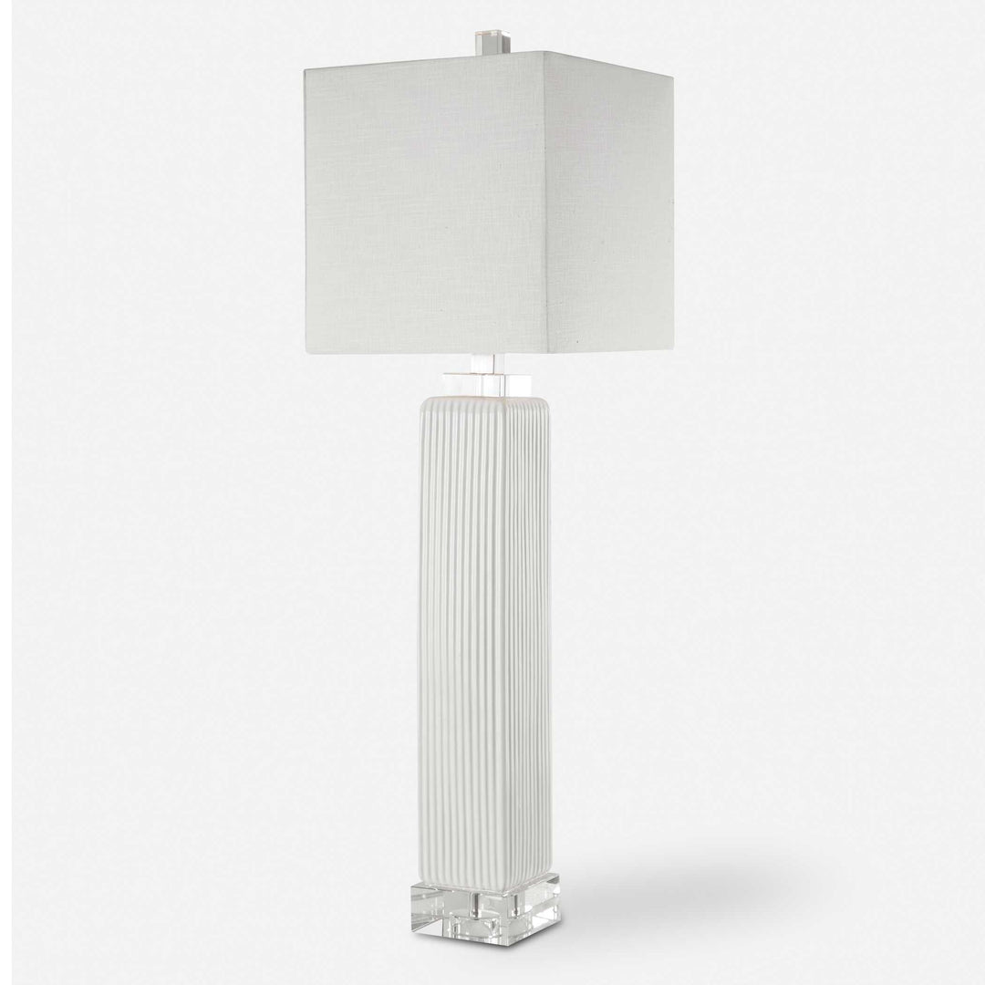 American Home Furniture Uttermost Bennett White Buffet Lamp