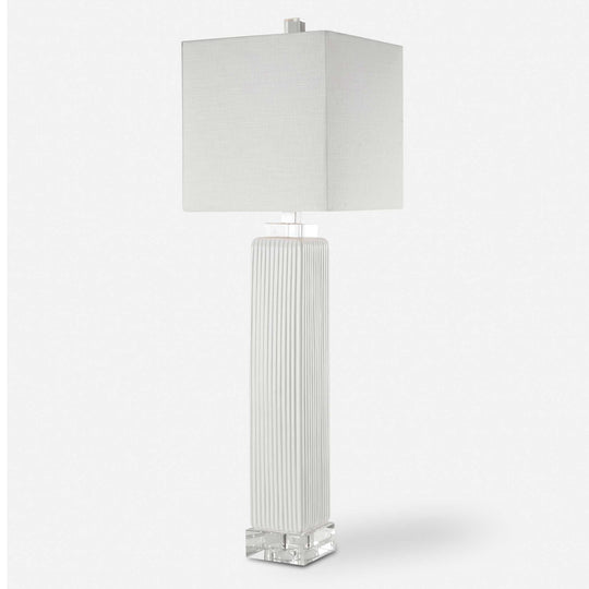 American Home Furniture Uttermost Bennett White Buffet Lamp