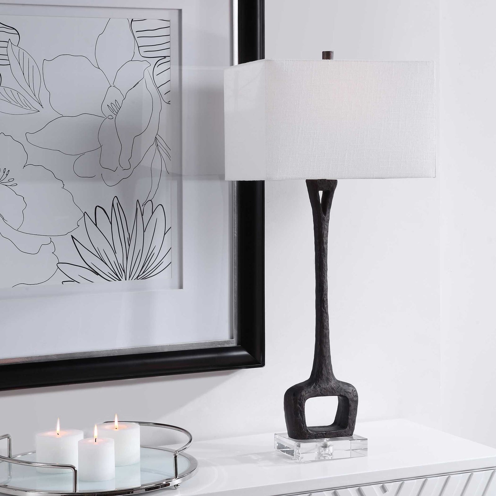 American Home Furniture Uttermost Darbie Iron Table Lamp