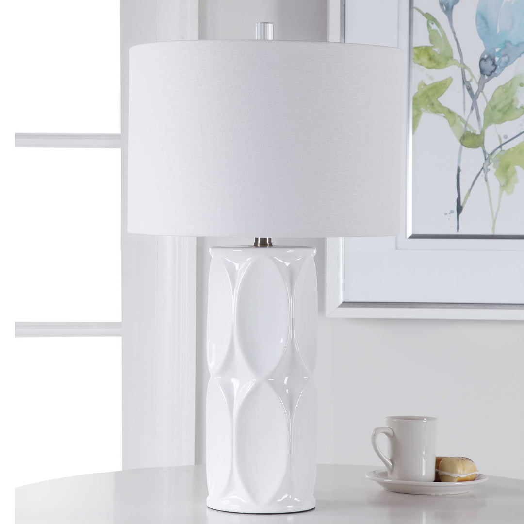 American Home Furniture Uttermost Sinclair White Table Lamp