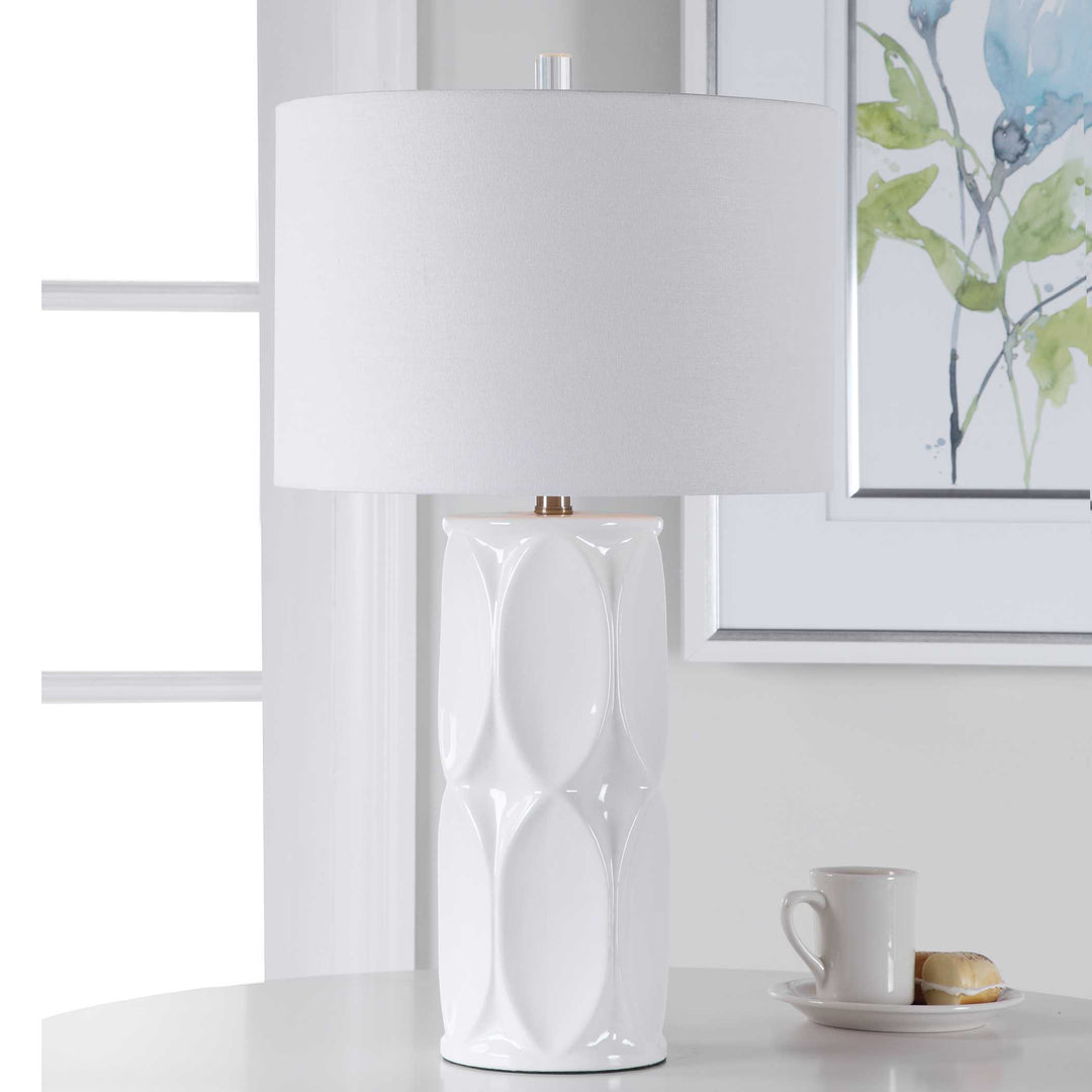 American Home Furniture Uttermost Sinclair White Table Lamp