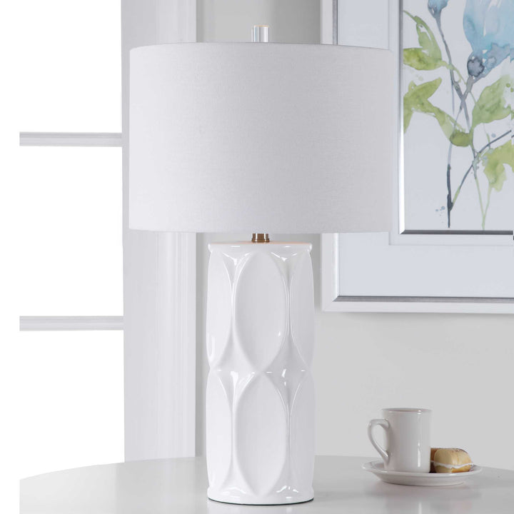 American Home Furniture Uttermost Sinclair White Table Lamp