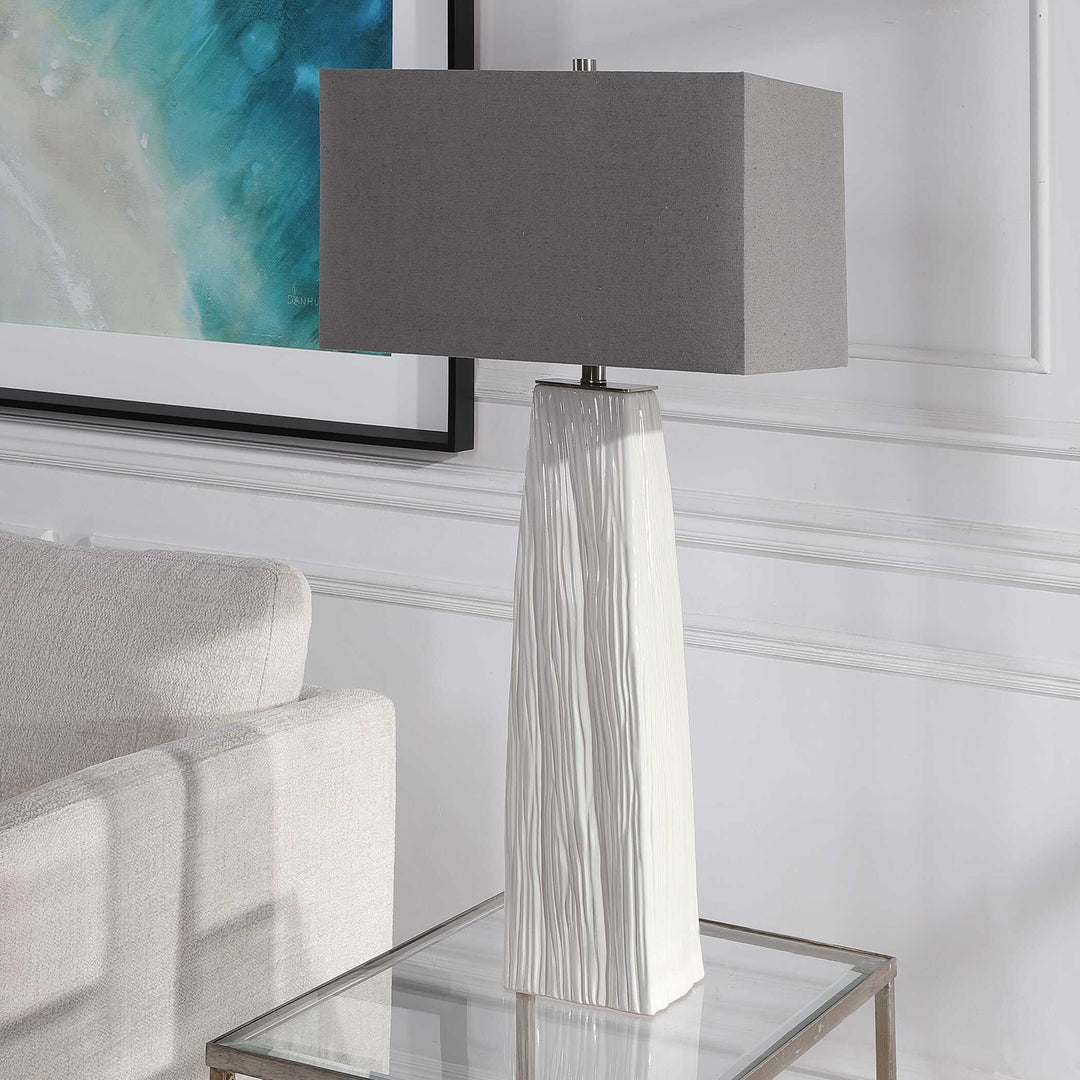 American Home Furniture Uttermost Sycamore White Table Lamp