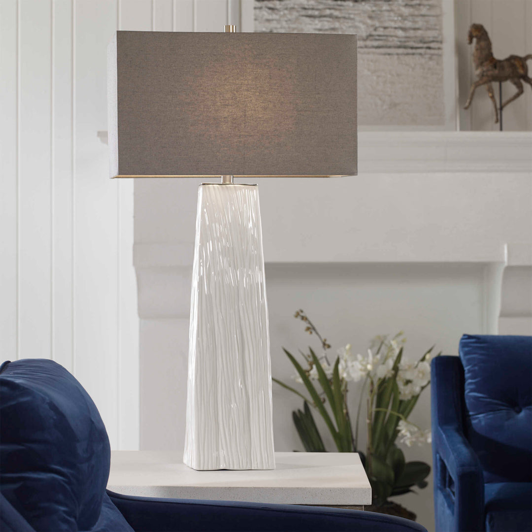 American Home Furniture Uttermost Sycamore White Table Lamp